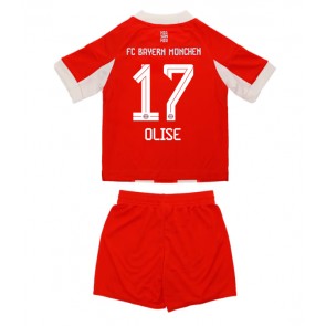 Lacne Dětský Futbalové dres Bayern Munich Michael Olise #17 2025-26 Krátky Rukáv - Domáci (+ trenírky)